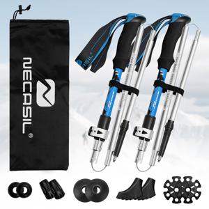 TEMU 2개 세트 접이식 하이킹 폴 - 퀵락 시스템, 초경량 알루미늄 트레킹 폴, EVA 고무 그립 및 조절 가능한 스트랩, 남녀 공용, , 캠핑, 하이킹 - 내구성 있는 아웃도어 스틱, 하이킹 장비, 스타일리시한 폴 디자인, 안전한 잠금 메커니즘