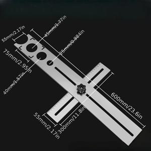 TEMU 헤비듀티 타일 홀 펀치 로케이터 - 정밀 맞춤형, 타일·유리·대리석·쿼츠용 - 전문가 및 DIY 사용 가능 - 전원 불필요 - 드릴 프레스 및 수동 드릴링 호환 - 타일 설치 도구, 타일 홀 펀치, 유리 절단 가이드, 다목적 위치 지정, 내구성 강화, 고품질 소재, 홈 리노베이션