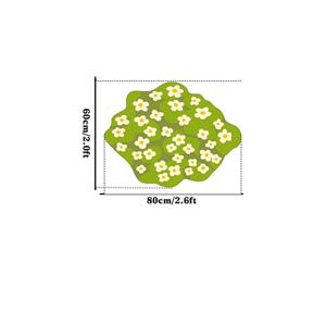 TEMU 두꺼운 10mm 고품질 인조 캐시미어 도트 플라스틱 바닥 1개 녹색 독특한 모양 거실 카펫, 창의적으로 디자인된 고급 플로럴 이끼 모양 침실 푹신한 침대 옆 러그, 스타일리시한 작은 신선한 홈 데코 커피 테이블 소파 바닥 매트