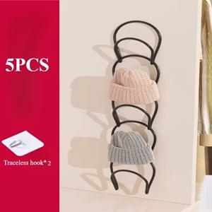 TEMU 벽걸이형 5단 수납 선반 (후크 포함) - 모자, 수건, 코트, 가방용 헤비듀티 | 옷장 문 뒤, 욕실, 현관용 공간절약형 플라스틱 행거 | 수건 & 코트걸이 멀티 도어 랙