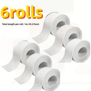 TEMU 6롤 자가 접착 방수 밀봉 테이프 - 도구 불필요, 욕실, 주방, 바닥, 플라스틱, 욕조, 경목재 즉시 누수 수리용. 욕실 밀봉 테이프, 주방 밀봉, 세련된 외관, 간편한 적용 테이프