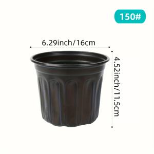 TEMU 6.29인치 헤비듀티 플라스틱 식물 묘목 화분 - 다육식물, 씨앗용 두꺼운 소프트 시드 스타팅 컨테이너, 가벼운 야외용 원형 화분 (허브, 선인장, 꽃용, 발코니에 이상적)