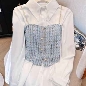 TEMU 세련된 여성용 셔츠 투피스 세트