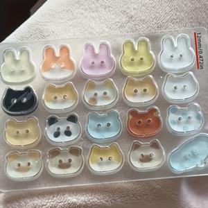 TEMU 동물 테마 재봉 버튼 세트, 수공예 저널을 위한 창의적인 추가, 고품질 장식 재료, 수제 프로젝트를 위한 속이 빈 입체 장식