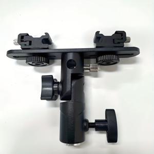 TEMU 헤비듀티 듀얼 플래시 브래킷 & 더블 콜드슈 마운트, 스피드라이트 스탠드, 우산 홀더 & 라이트 스탠드 포함 - DSLR 카메라, 스튜디오 비디오 액세서리, 1/4''/3/8'' 삼각대 어댑터 호환