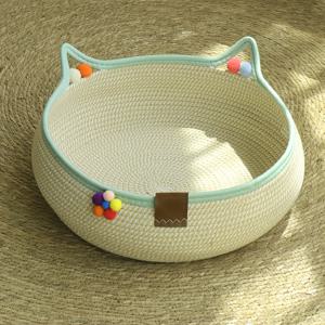 TEMU 2-in-1 고양이 스크래치 보드 & 침대 콤보 - 내구성 있는 재사용 패드, 공간 절약형 디자인, 고양이와 강아지 모두 적합, 다중 반려동물 가정용, 고양이 스크래치 보드, 반려동물 놀이 가구, 내추럴 스타일 가구