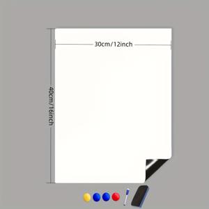 TEMU 1롤 자석식 드라이이레이스 보드 벽지 - 재미있는 낙서 스티커(로켓, 하트, 풍선, 얼굴)가 포함된 탈착식 자석 표면 | 가정, 사무실, 방 장식용 세척 가능한 보드 | 쉽게 붙이고 떼는 적용, 무독성