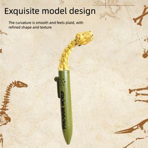 TEMU 움직이는 공룡 해골 모형 펜 | 인터랙티브 턱 쓰기 도구, 펜 애호가 & 애니메이션 팬을 위한 멋진 책상 장식 | 창의적인 선물 아이디어