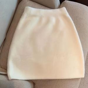 TEMU 하이웨이스트 숏 미니 스커트 - 솔리드 컬러 겨울 숏 스커트, 벨트리스 A라인 스커트, 가을/겨울용, 세탁기 사용 가능한 파티룩 우아한 스커트