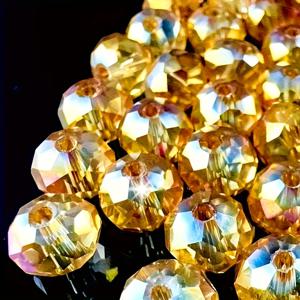 TEMU 4/6/8mm 금색 유리 비즈, 반짝이는 고급면체 인조 비즈 팔찌, 구멍이 있는 비즈 스트링, 팔찌 및 목걸이 제작용 슈퍼 반짝이는 스페이서 비즈