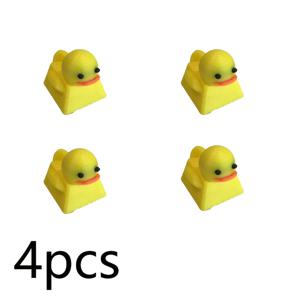 TEMU 귀여운 노란색 고무 오리 키캡 | QWERTY 및 기계식 키보드 호환, 내구성 좋은 노란색 및 검은색 디자인, PC, 파티 선물 및 컴퓨터 액세서리에 적합