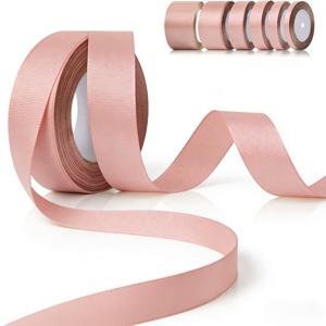TEMU 25mm .5m 클래식 루트 핑크 새틴 리본 롤 | 선물 포장, 기념일 부케, 홈 데코, 테이블 센터피스, 공예, 답례품 가방, 다용도 파티 스타일링, 주얼리 제작 디스플레이 및 포장용 새틴 마감 폴리에스터 리본