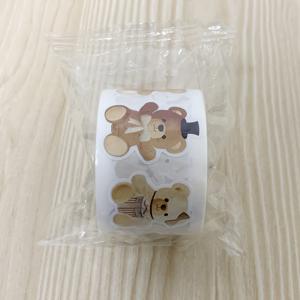 TEMU 1롤 추수감사절 스티커 | 축제 분위기의 곰돌이 테마 선물 상자 라벨, 종이 재질