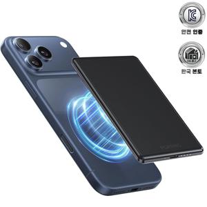 TEMU 맥세이프 초슬림 미니 보조배터리5000mAh 휴대용22.5W 고속 유선 무선충전