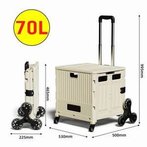 TEMU 휴대용 캠핑 4륜 / 8륜 등반 휠 접이식 트롤리; 바퀴바구니, 쇼핑 카트, 수하물 카트, 네바퀴 트롤리