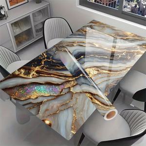 TEMU 1개 고급 골드 마블 패턴 비닐 자체 접착식 데스크 벽 데칼 | 고급스럽고 제거 가능한 내열 스티커, 캐비닛, 서랍, 사무실용, 간편한 부착, 홈 데코