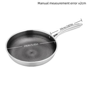 TEMU 벌집 프라이팬 - 튼튼하고 내구성이 뛰어난 스테인리스 스틸 웍, 증기 가열 디자인, 가스레인지 및 인덕션 조리기에 적합, 스테이크, 계란 요리를 위한 이상적인 선택|계란찜기