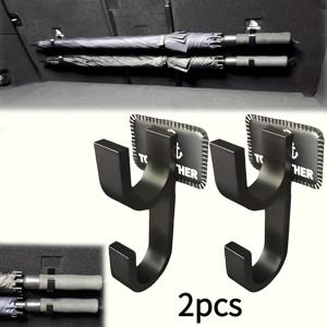 TEMU 차량 트렁크 후크 | 다기능 수납 후크, 드릴 없이 설치, 강력한 하중 용량, 우산, 수건, 낚싯대, 텐트 막대에 적합, 범용 내부 액세서리