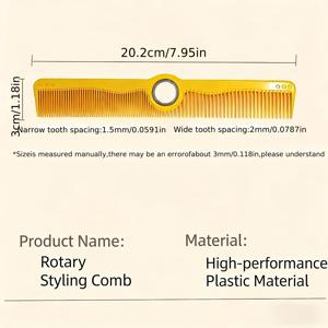 TEMU 전문가용 헤어드레싱 회전 빗: 정전기 방지, 내열성, 스트레스 해소, 미세 이빨 탈모 브러시, 살롱 스타일리스트를 위한 부드러운 헤어, 컴팩트한 전문 헤어 케어 및 사용용