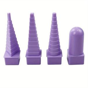 TEMU 4개 세트 보석 제작용 와이어 래핑 세트 - 타원형, 정사각형, 원형 및 삼각형 모양의 교체 가능한 손잡이 - 금속 보석, 나선 및 장식용 튼튼한 플라스틱 공예 도구 - 휴대용 및 사용하기 쉬움