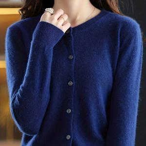 TEMU 단색 버튼 프론트 가디건, 캐주얼 롱 슬리브 가디건 가을 & 겨울용, 여성 의류, 레저 스타일, 기존 버전, 가을/겨울