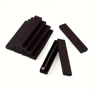 TEMU 12개 직사각형 검정 및 갈색 종이 팔찌 및 목걸이 발렌타인데이 주얼리 보관 상자