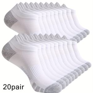 TEMU 여성용 발목 양말, 깔창 없는 얇은 운동용 러닝 로우컷 숏 삭스 5/10/20켤레