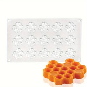 TEMU 사탕, 무스, 케이크 장식용 실리콘 벌집 성형 세트 - 다양한 크기의 벌집 성형으로 베이킹 및 캔들 제작에 적합 - 다재다능한 플라스터, 디저트 제작 성형 - 크리스마스, 할로윈, 부활절, 한국, 추수감사절에 이상적