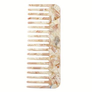 TEMU 정전기 없이 머리카락을 엉킴 없이 디자인된 넓은 이빨 빗 1개. 스타일링, 분리, 컬 강화 및 정의에 적합하며 크기는 11..5cm 또는 4.65 x 1.77인치입니다.