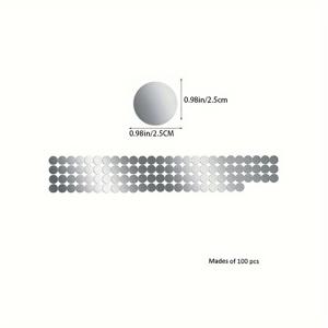TEMU 100개 미니 라운드 거울 공예용 아크릴 거울, DIY 프로젝트 용품 평면 자체 접착 타일 벽 스티커 홈 장식용