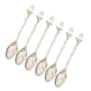 TEMU 빈티지 감성의 독특한 커피 스푼 - 섬세한 꽃무늬 디자인, 커피, 차, 디저트용 우아한 플로럴 패턴으로 빈티지 매력을 더하세요