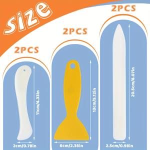 TEMU 6개 뼈 폴더 세트, 점수 및 주름 도구, 종이 공예, 책 장식, 및 가죽 공예에 적합