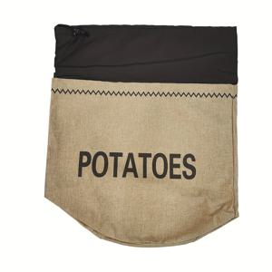 TEMU 다용도 황마 끈끈이 주머니 - 내구성 강한 갈색 직사각형 재질, 다양한 사이즈의 야채 및 빵 보관 가방, 재사용 가능한 농산물 정리백