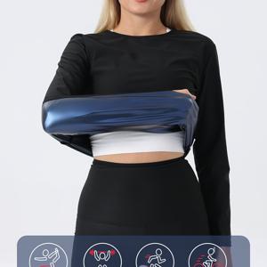 TEMU 여성용 긴팔 사우나 스포츠 상의, 캐주얼 루즈핏 - 러닝, 피트니스, 운동에 이상적