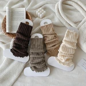 TEMU 여성용 세로 양말 슬리브 4켤레 [가을/겨울 스타일] - 더블 니들 한국 패션 슬러치 양말, JK 롱 튜브 양말 슬리브, 다용도 일본 스타일 종아리 슬리브