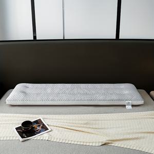 TEMU 고급스러운 긴 베개솜, 침실 침구용 긴 바디 베개, 부드럽고 편안한 긴 베개솜, 호텔 또는 가정에서 단일/더블 사용에 적합, 푹신한 저반발 긴 베개로 수면을 도우고 목을 보호합니다.