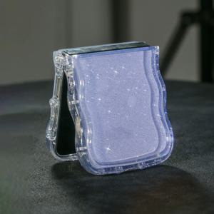 TEMU 폰 케이스: 웨이브형 안티폴 반짝이 접이식 폰 케이스, 갤럭시 Z 플립3 5G, 갤럭시 Z 플립4 5G, 갤럭시 Z 플립5 5G, 삼성 갤럭시 Zip6S7호환|휴대폰케이스