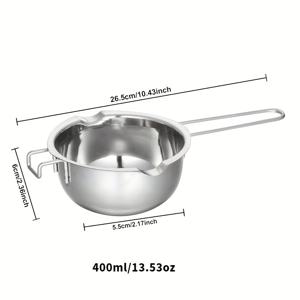 TEMU 요리 동반자, 스테인리스 스틸 냄비, 초콜릿, 크림, 캔디용 - PVC 프리 주방 및 식탁 필수품, DIY 베이킹 및 공예