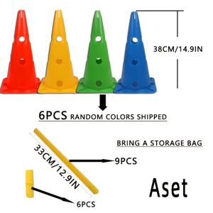 TEMU A/C/D/E 세트 선택 가능 - 축구 민첩성 훈련 허들 - PE 민첩성 훈련 장비, 조절 가능한 콘 사인과 점핑 로드 포함, 남녀 공용 야외 스포츠 민첩성 훈련용