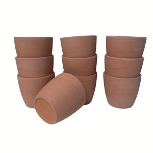 TEMU 10개입 계란 모양 테라코타 화분 | 3인치 빨간색 점토 화분, 화이트 워시 디자인, 배수구 없음, 실내외 사용 가능, 정원 가꾸기 선물, 홈 데코