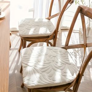 TEMU 1pc 글램 스타일 벨벳 식사용 의자 쿠션 - 미끄럼 방지, 세탁 가능, 올 시즌 편안한 시트 패드, 가정 및 사무실 의자용, 지퍼, 안감, 꽃무늬, 다목적, 손세탁만, 기하학적 패턴, 크리스마스 테마, 성인, 100% 아크릴 커버 및 안감, 폴리에스터 섬유 충전, 전원 또는 배터리 필요 없음