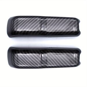 TEMU 2018년부터 2022년까지의 Wrangler JL 및 Gladiator 모델용 카본 파이버 외관이 있는 엔진 후드 및 후면 와이퍼 노즐 커버 - 튼튼한 ABS 자동차 부품