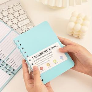TEMU 비밀번호 관리를 위해 설계된 65매 플래너입니다. PVC 하드커버와 코일 바인딩이 특징이며, 사용자 이름 및 비밀번호에 쉽게 접근할 수 있도록 라벨 스티커가 포함되어 있습니다. 인터넷 및 컴퓨터 로그인용으로 가정 또는 사무실에서 사용하기에 이상적입니다.