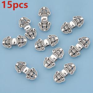 TEMU 30개/15개 18mm 기하학 패턴 스페이서 비즈, 양면 디자인, 플랫 바 비즈, 통공 비즈, 주얼리 만들기, DIY 팔찌, 목걸이, 발찌, 귀걸이, 헤어 액세서리, 펜던트, 폰 스트랩, 키체인, 의류 액세서리용|피어싱|비즈목걸이