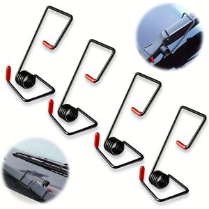 TEMU 4개의 스틸 와이퍼 암 압력 스프링 부스터 - 비와 눈에서 성능과 시야를 향상시키세요. 조용하게 작동하고 설치가 용이하며 내구성이 뛰어난 와이퍼 지지 도구로 유리 청소를 향상시키세요.