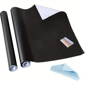 TEMU 벽면에 칠판 표면을 만들기 이상적인 자체 접착식 칠판 시트 1롤. 이 제거 가능한 벽지는 학교, 사무실, 가정, 활동, 미술 프로젝트, 레스토랑 메뉴 및 장식용으로 완벽합니다.