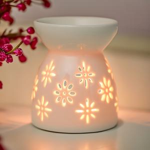 TEMU 빈 틀라에르 세라믹 양초 홀더, 침실, 사무실 또는 티룸 장식용 에센셜 오일 버너, 향기로운 양초와 향으로 발렌타인데이를 위한 로맨틱한 분위기 조성, 완벽한 크리스마스 선물