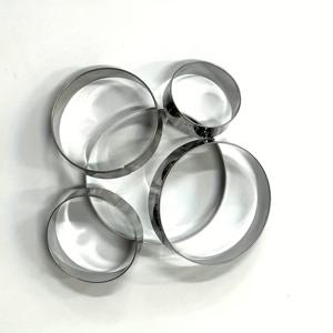 TEMU 베이킹용 스테인리스 스틸 쿠키 커터 5종 세트, 페이스트리, 반죽, 펜던트 제작에 적합 - 원형 도구 및 제작용 추가품