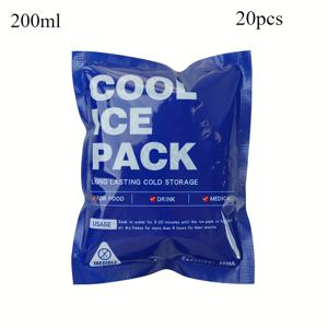 TEMU 10pcs/20pcs 재사용 가능한 휴대용 자체 흡수식 아이스 백, 식품 보존 및 운송을 위한 누출 방지 냉장 백, 휴대용 냉장고 블록 쿨러, 야외 캠핑 및 피크닉에 매우 적합합니다.|얼음주머니