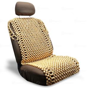 TEMU 1인용 나무 구슬 자동차 시트 쿠션, 통기성 전체 포함 자동차 앞좌석 쿠션, 사계절 사용 가능 사이즈 자동차 액세서리